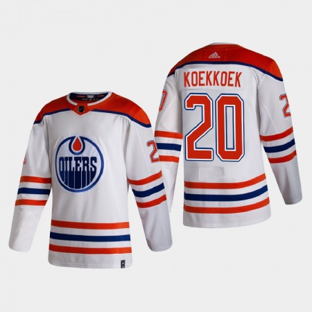Herren Eishockey Edmonton Oilers Trikot Slater Koekkoek 20 2020-21 Reverse Retro Authentic